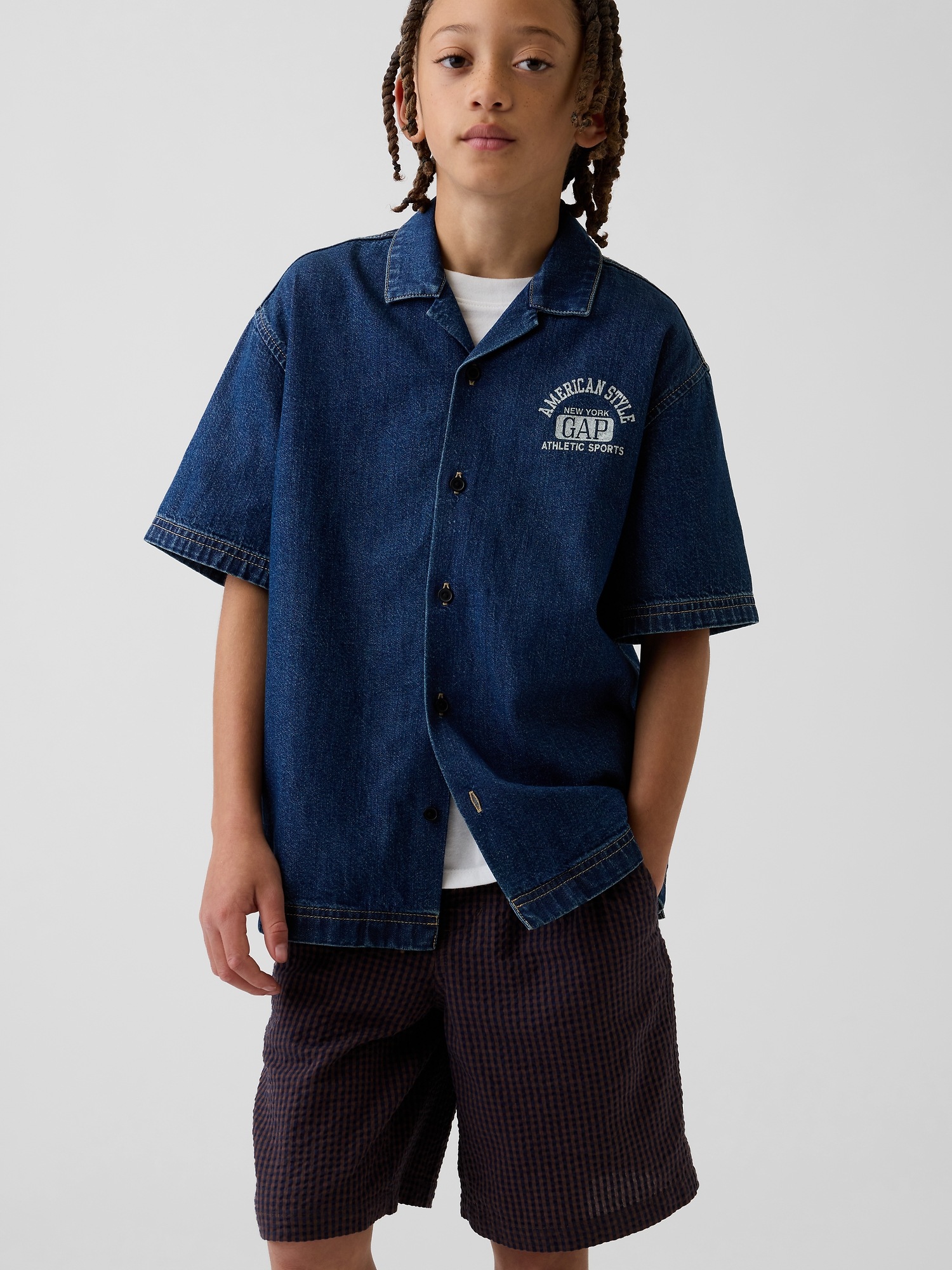 Детские шорты Gap Kids Relaxed Easy Bermuda Shorts — фото 5