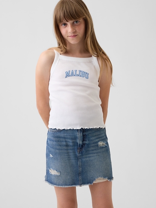 Image number 1 showing, Kids Rib Square-Neck Tank Top