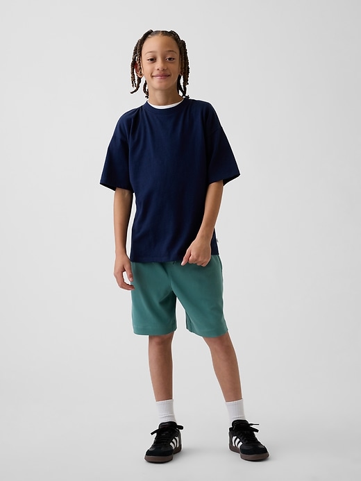 Image number 1 showing, Kids GapFit 6" Recycled Mesh Easy Shorts