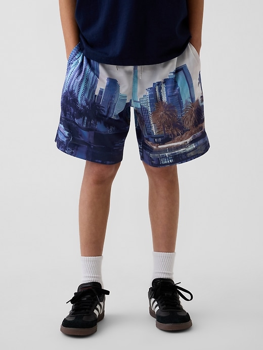Image number 3 showing, Kids GapFit 6" Recycled Mesh Easy Shorts