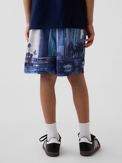 Image number 4 showing, Kids GapFit 6" Recycled Mesh Easy Shorts