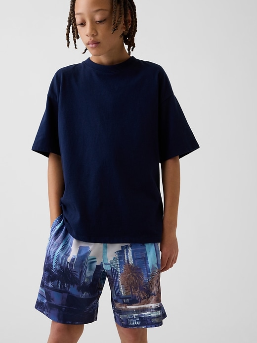 Image number 5 showing, Kids GapFit 6" Recycled Mesh Easy Shorts