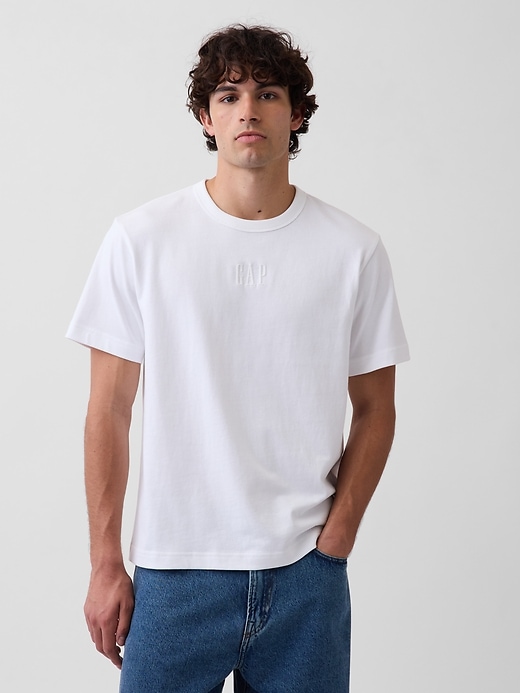 Image number 1 showing, Adult Heavyweight Relaxed Logo T-Shirt