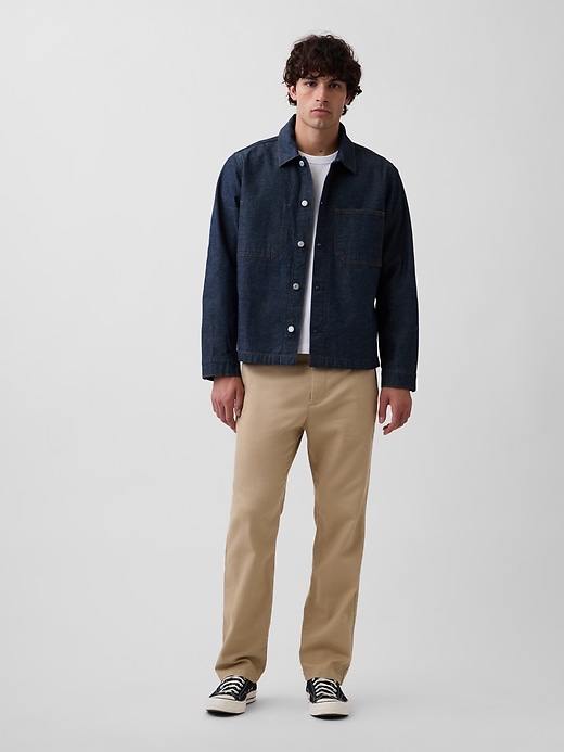 Image number 6 showing, Linen-Cotton Relaxed Straight Trousers