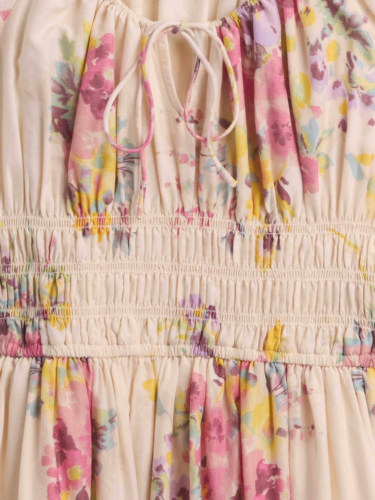 Voile Smocked Waist Maxi Dress