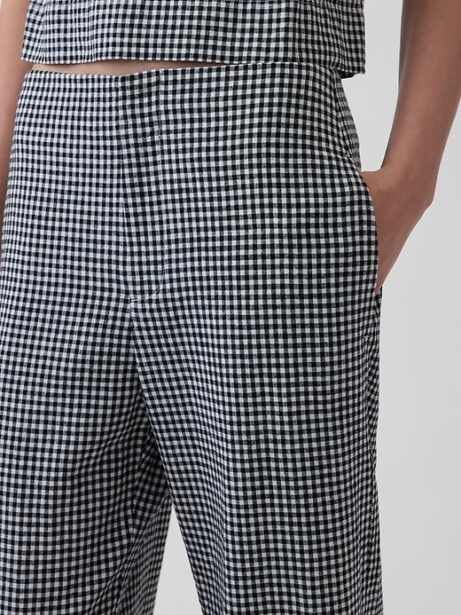 Image number 5 showing, Linen-Blend Relaxed Straight Ankle Pants