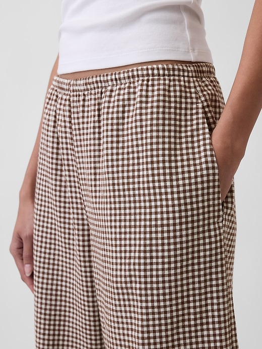 Image number 5 showing, Linen-Blend Easy Wide-Leg Pants
