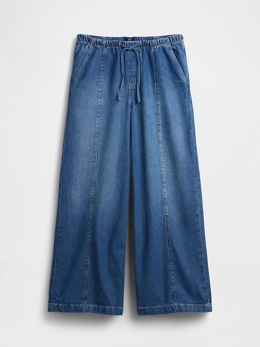 Image number 1 showing, Mid Rise UltraSoft Easy Seamed Baggy Jeans