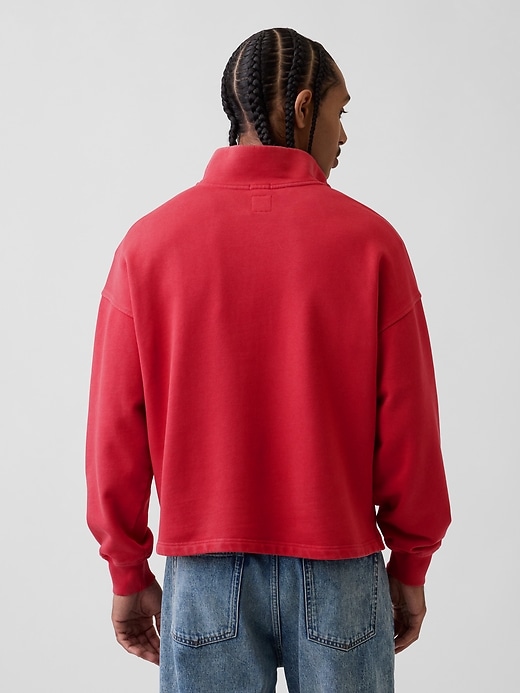Image number 3 showing, Heavyweight Oversized Logo Quarter-Zip Pullover