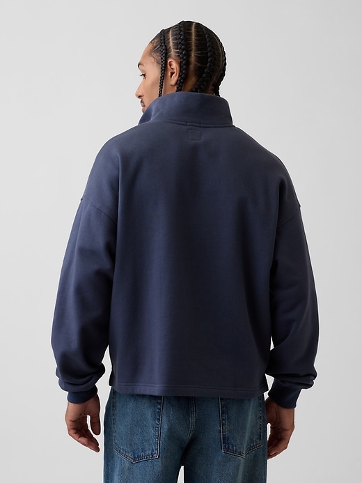 Image number 3 showing, Heavyweight Oversized Logo Quarter-Zip Pullover