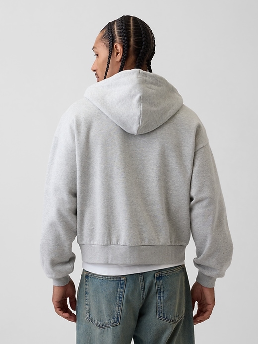Image number 3 showing, VintageSoft Oversized Crop Zip Hoodie