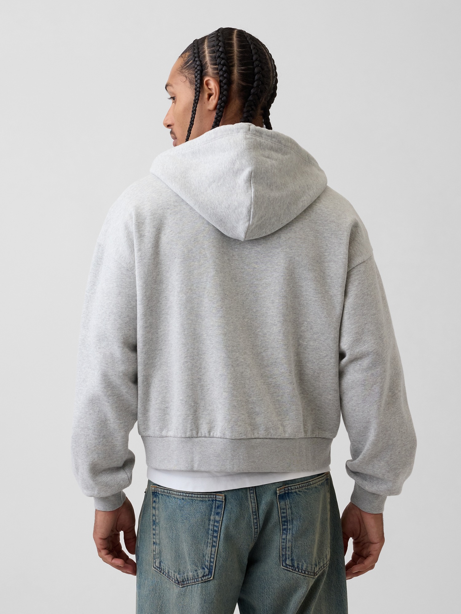 Мужские худи Gap VintageSoft Oversized Crop Zip — фото 3