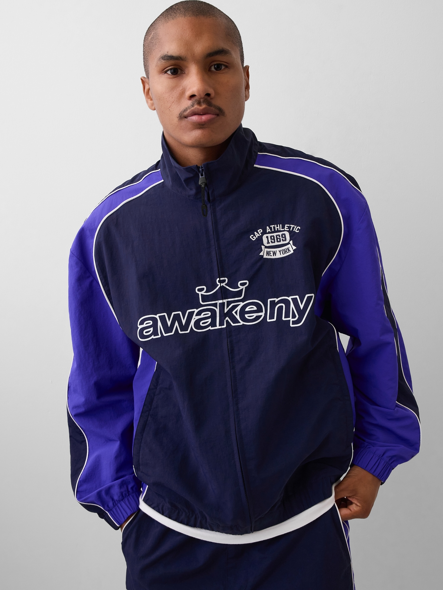 Gap × Awake NY Recycled Oversized Track Jacket | Gap