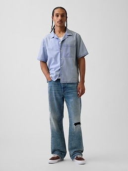 Мужские рубашки Gap Chambray Resort Shirt — фото 4