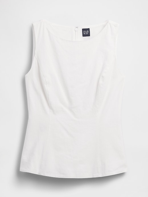 Image number 5 showing, Linen-Blend Boatneck Top