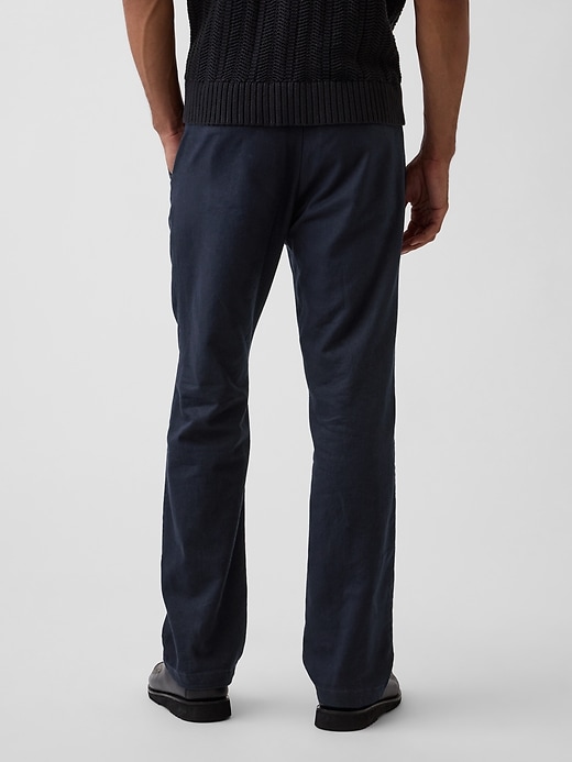 Image number 4 showing, Linen-Cotton Relaxed Straight Trousers