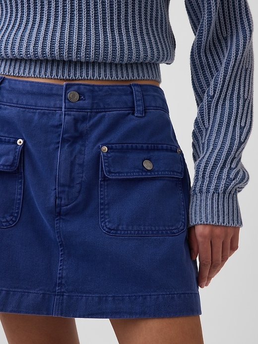 Image number 4 showing, Mid Rise Cargo Mini Skort