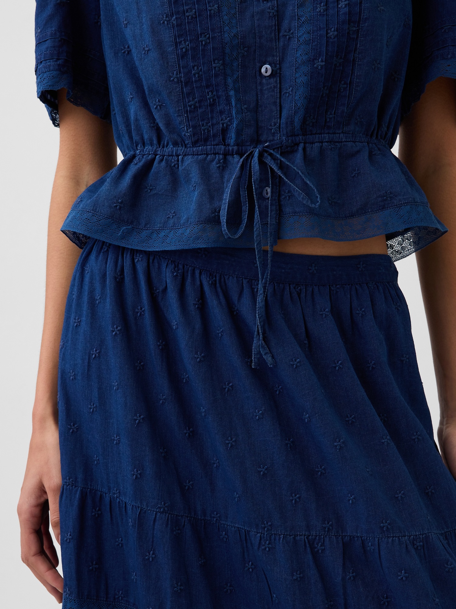 Женские юбки Gap Lace-Trim Maxi Skirt — фото 4