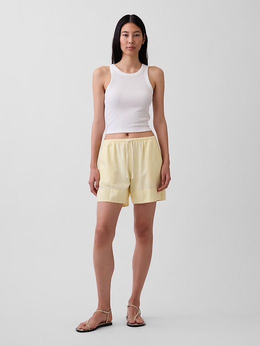 Image number 6 showing, 6" Linen-Blend Easy Shorts