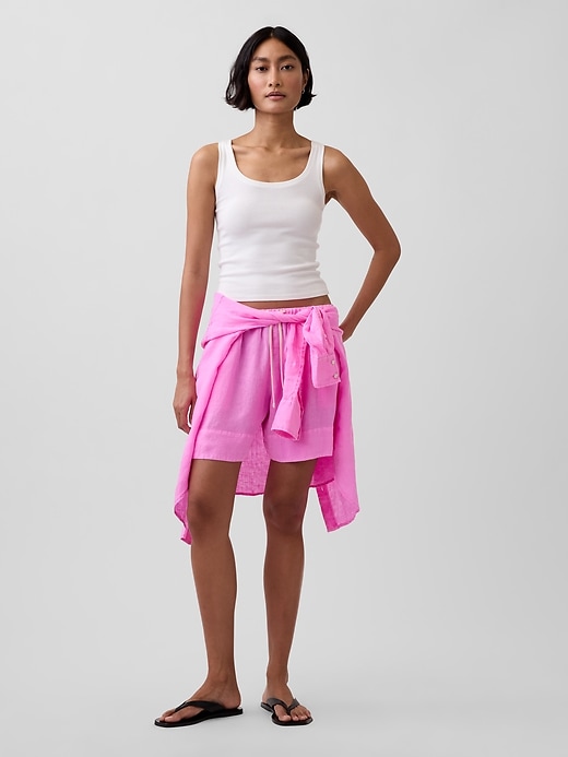 Image number 6 showing, 6" Linen-Blend Easy Shorts