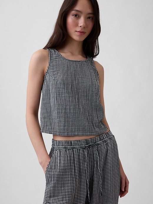 Image number 5 showing, Cotton Gauze Barrel Joggers