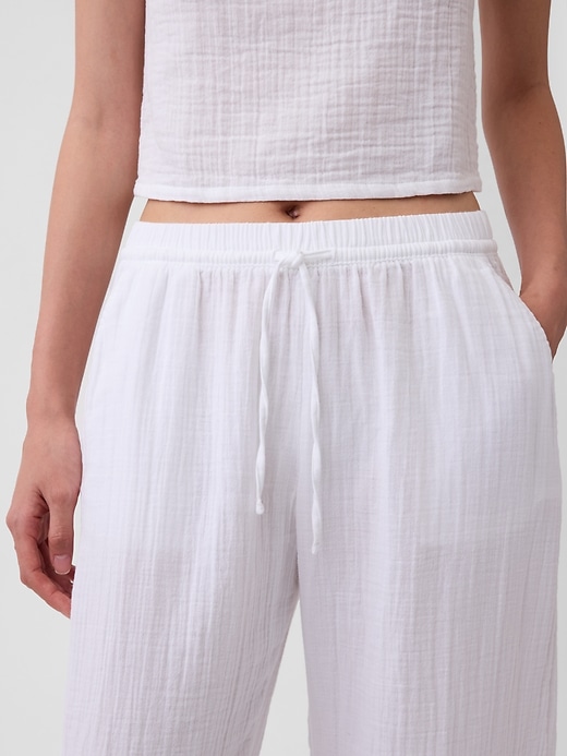 Image number 5 showing, Cotton Gauze Barrel Joggers