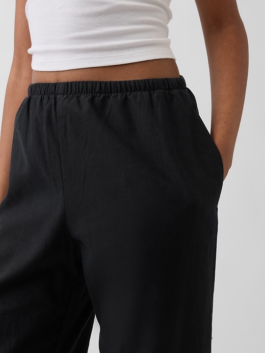 Image number 5 showing, Linen-Blend Easy Wide-Leg Pants