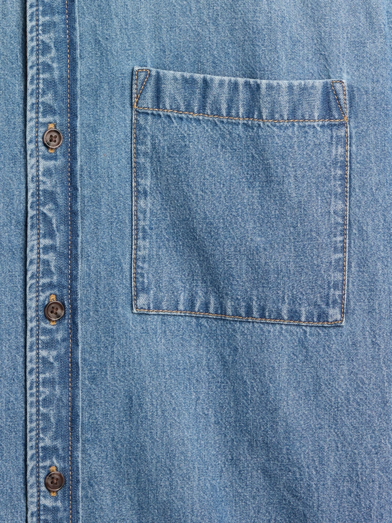 Мужские рубашки Gap Denim Relaxed Shirt — фото 4
