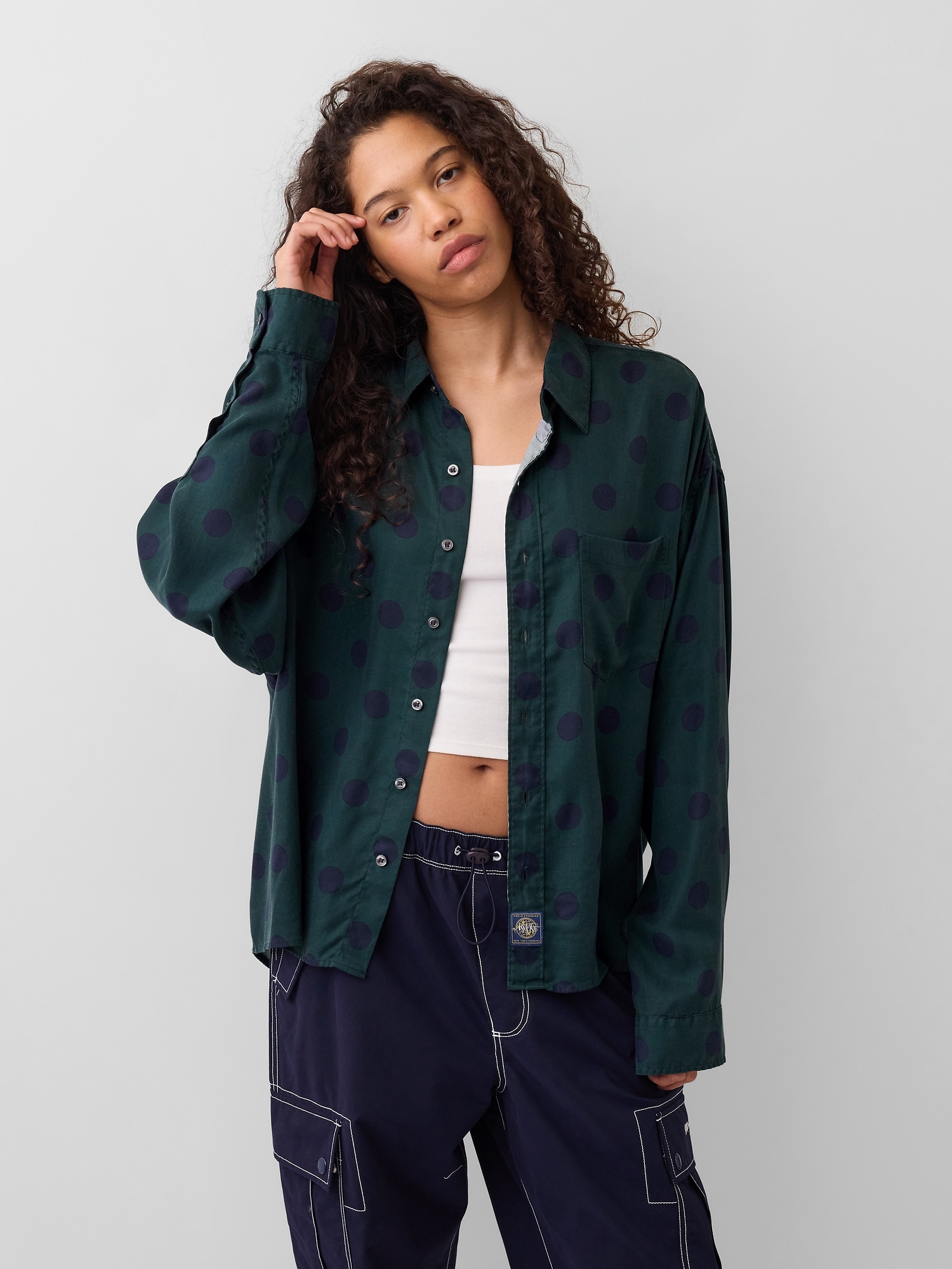 Gap × Awake NY Twill Dotted Big Shirt