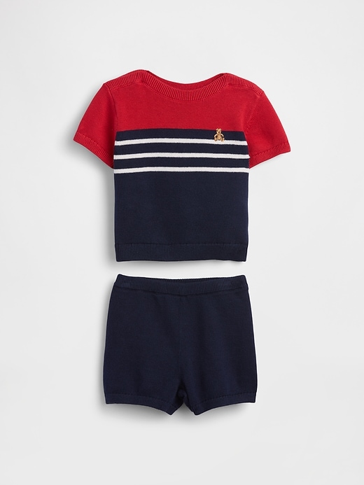 Image number 1 showing, Baby Colorblock Sweater Outfit Set