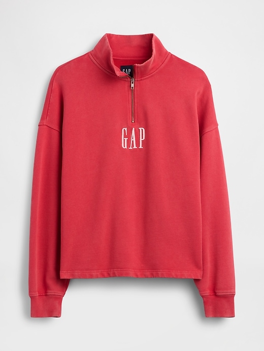 Image number 5 showing, Heavyweight Oversized Logo Quarter-Zip Pullover
