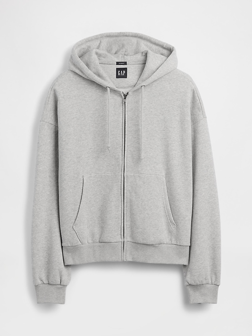 Image number 5 showing, VintageSoft Oversized Crop Zip Hoodie