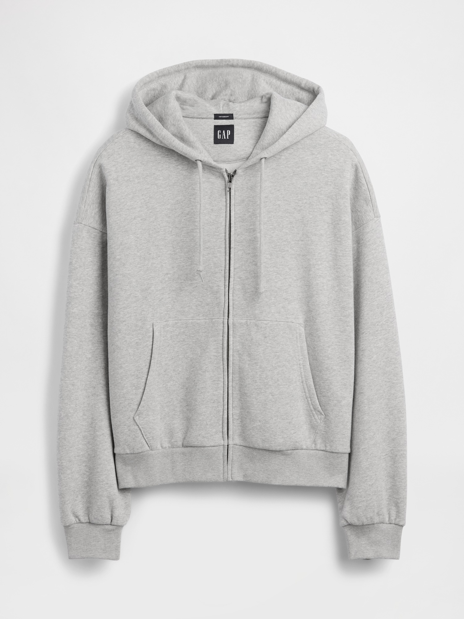 Мужские худи Gap VintageSoft Oversized Crop Zip — фото 5