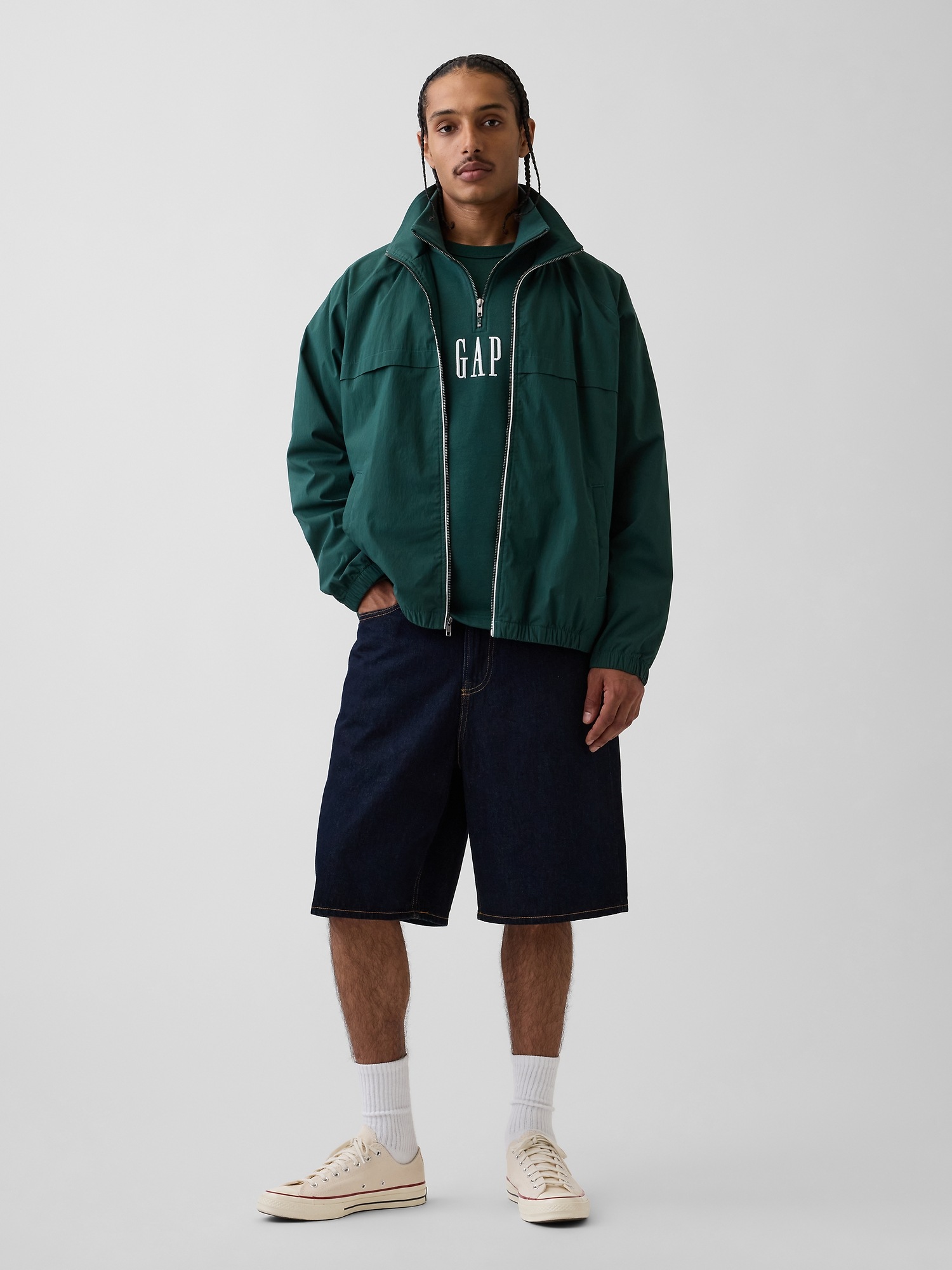 Мужские куртки Gap Oversized Track Jacket — фото 2