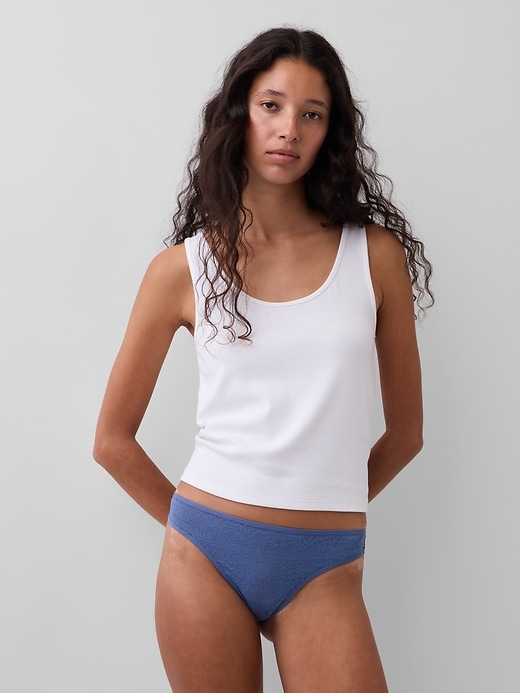 Image number 1 showing, Lace Thong