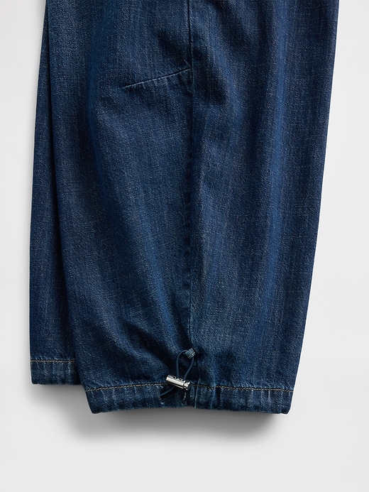 Image number 5 showing, High Rise Cinch-Hem Horseshoe Jeans