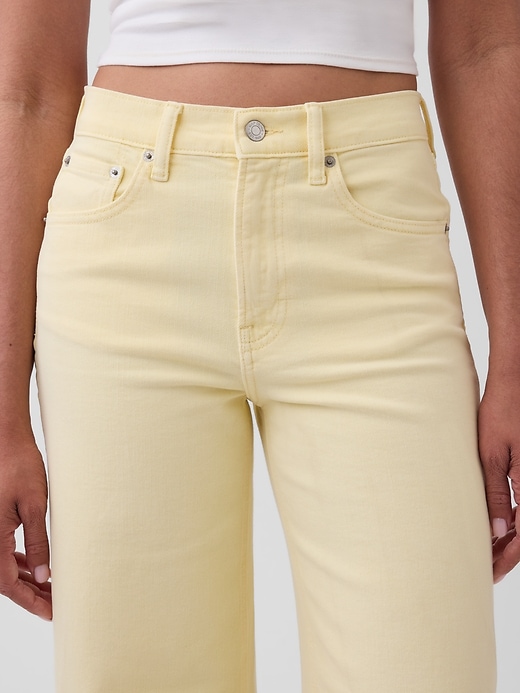 Image number 5 showing, High Rise Stride Wide-Leg Ankle Jeans