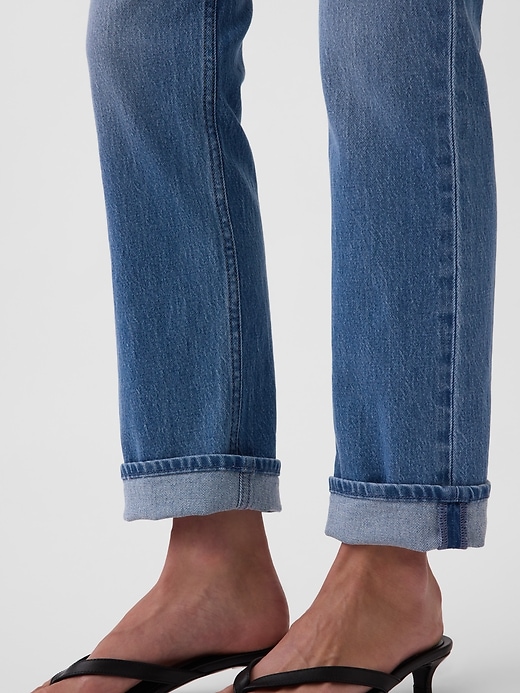 Image number 2 showing, High Rise Cuffed '90s Slim Straight Jeans