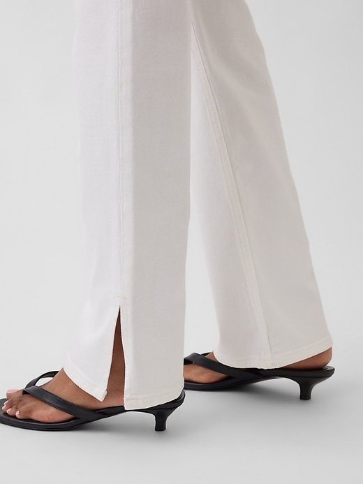 Image number 5 showing, Mid Rise Split-Hem Straight Jeans