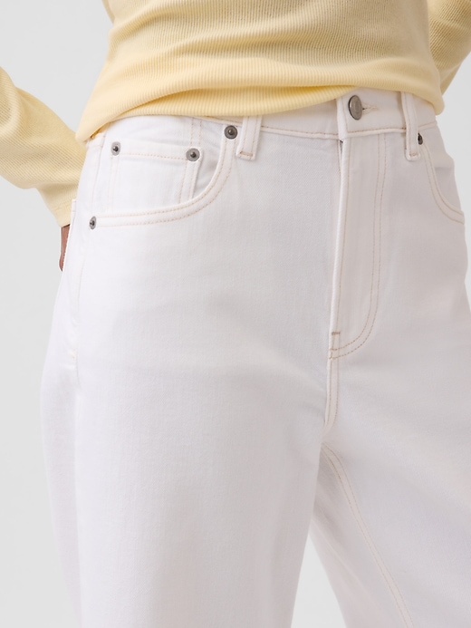 Image number 5 showing, High Rise Stride Wide-Leg Ankle Jeans