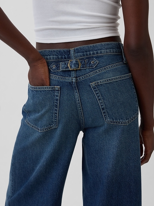 Image number 5 showing, Mid Rise UltraSoft Buckle Baggy Jeans