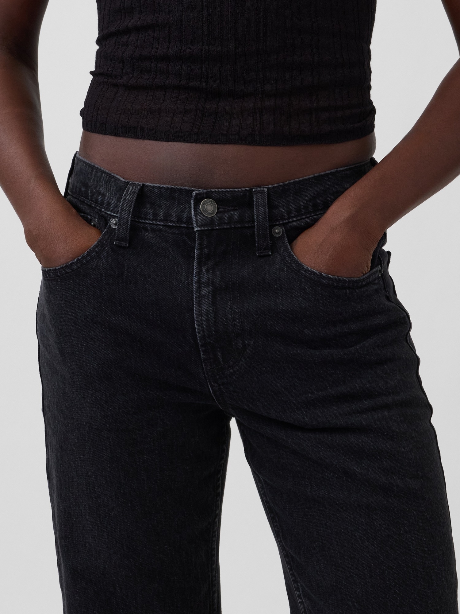 Женские джинсы Gap Mid Rise Relaxed Straight Jeans — фото 4