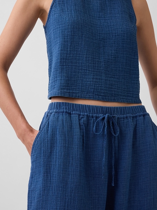 Image number 5 showing, Cotton Gauze Denim Easy Barrel Joggers