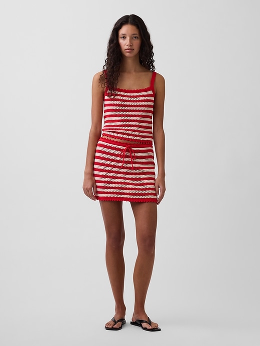Image number 1 showing, Crochet Stripe Easy Mini Skort