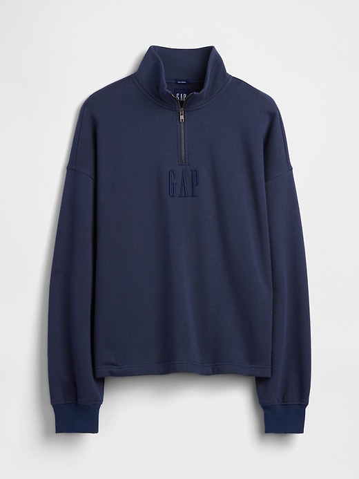 Image number 5 showing, Heavyweight Oversized Logo Quarter-Zip Pullover