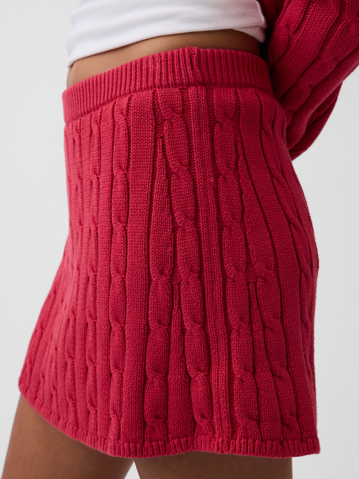 Женские юбки Gap 100% Cotton Cable-Knit Mini Skort — фото 3