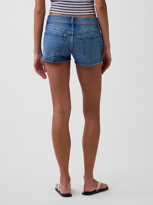 Image number 4 showing, 3" Low Rise Lace-Up Denim Shorts