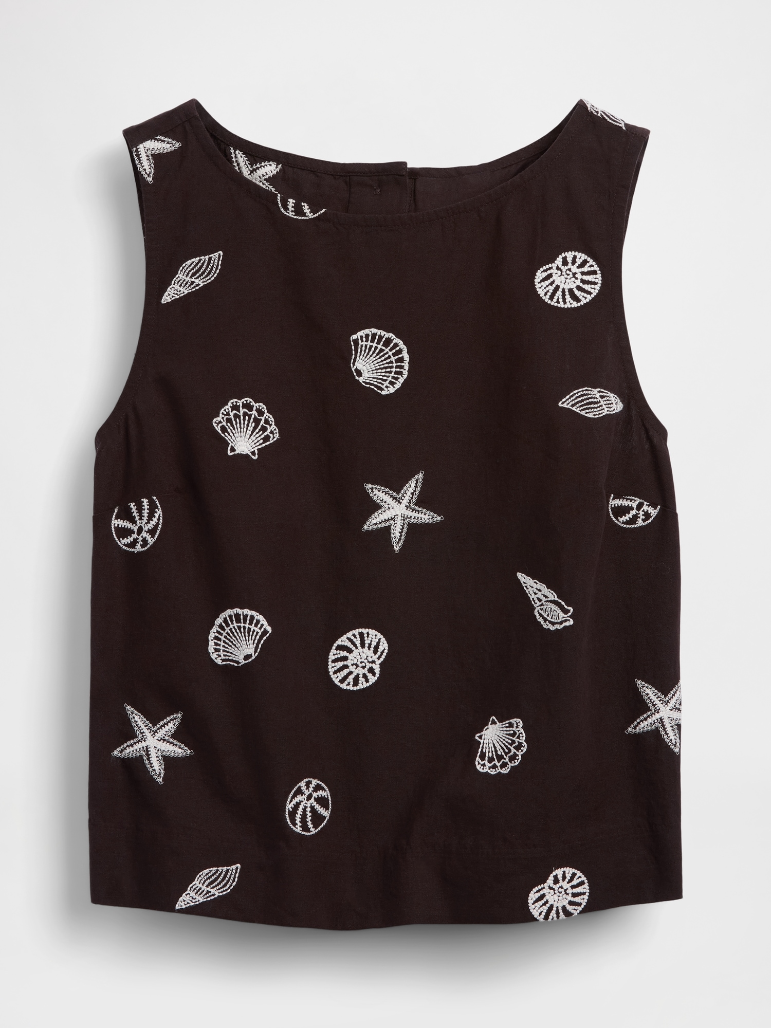 Linen-Blend Crop Shell Tank Top | Gap Linen-Blend Crop Shell Tank Top | Gap