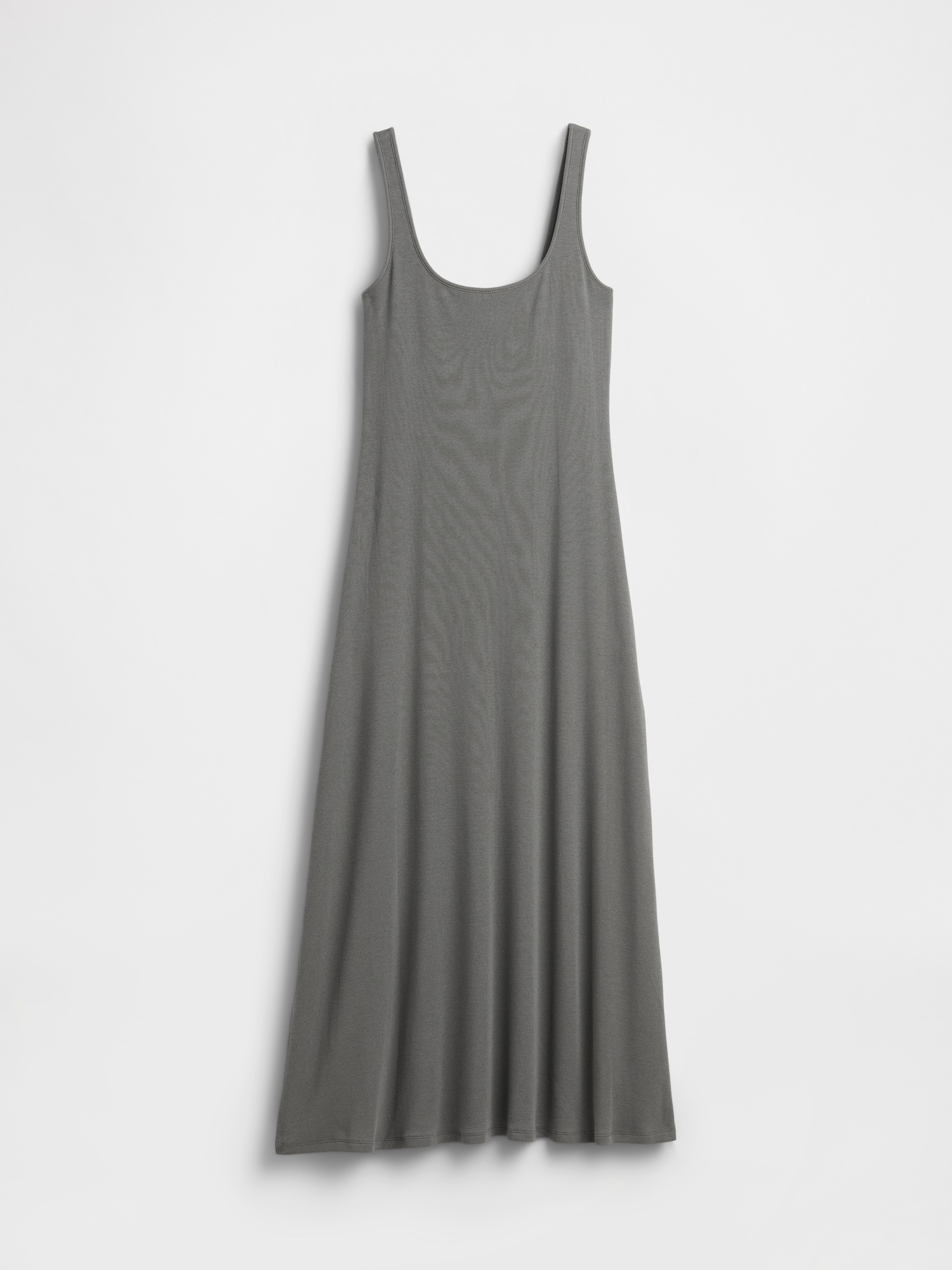 Женское платье Gap Modern Rib Square-Neck Maxi, цвет: Зелёный — фото 5