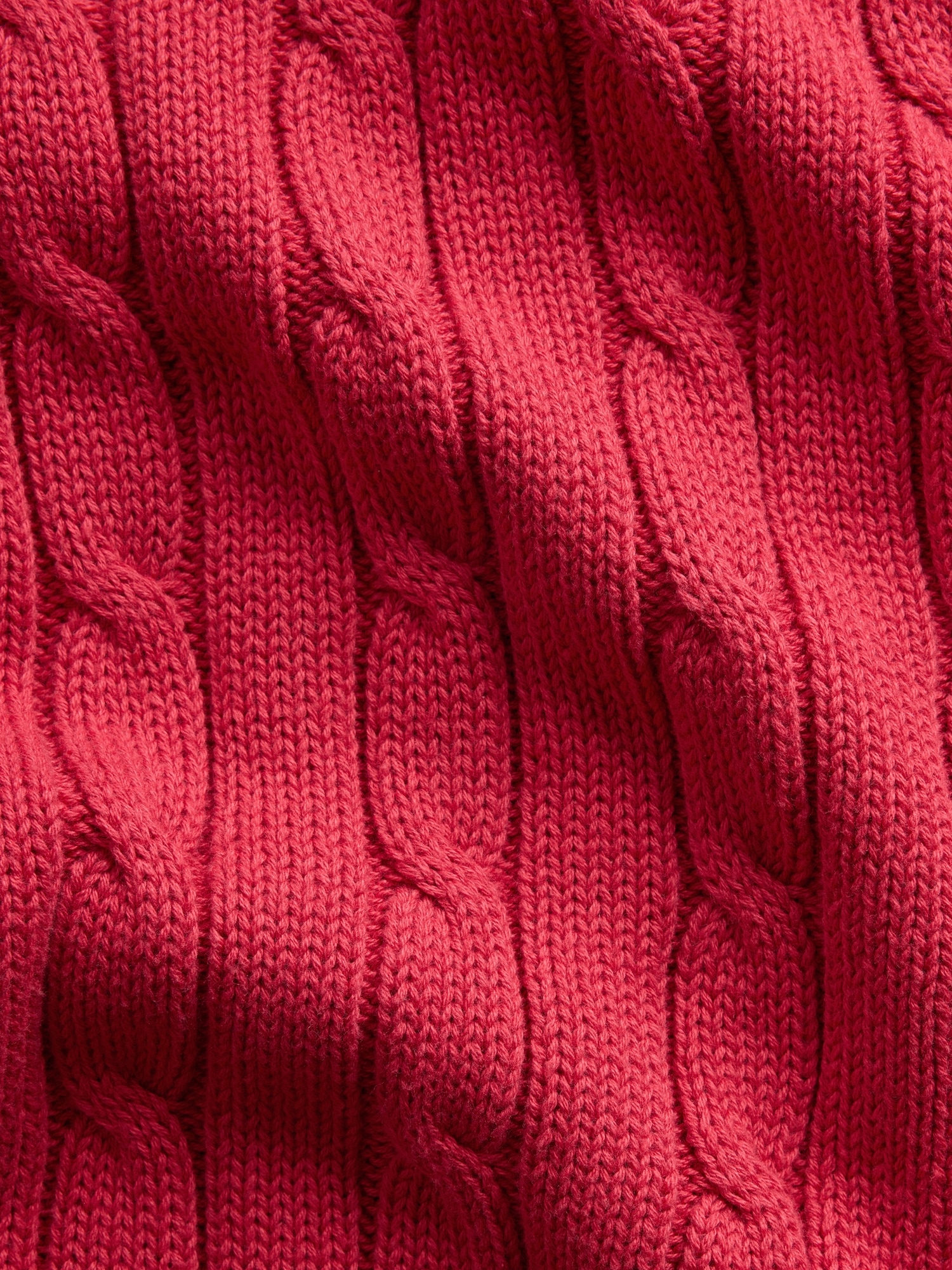 Женский кардиган Gap 100% Cotton Cable-Knit Zip, цвет: Красный — фото 3
